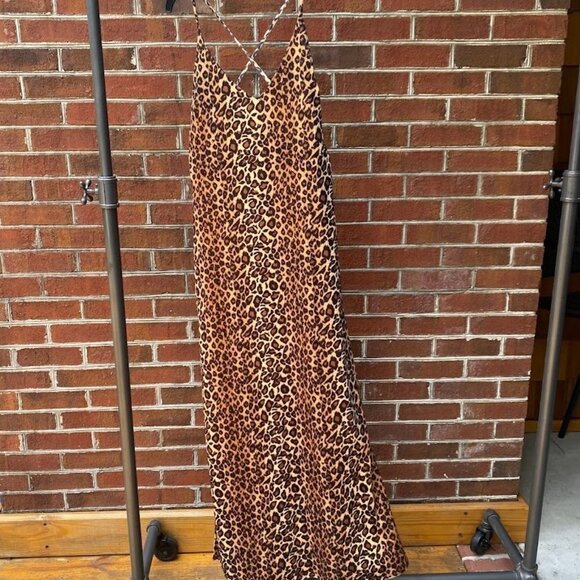 V Neck Spaghetti Straps Velvet Maxi Dress Backless Double High Slit, Small - Picture 7 of 9